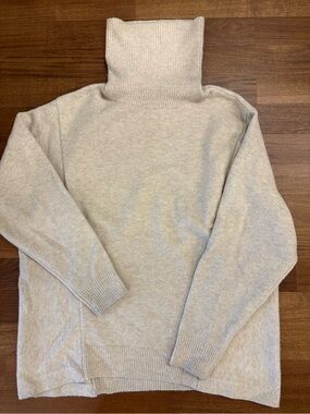 REISS Women’s wool Turtleneck Sweater in Light Beige - Classic Knit